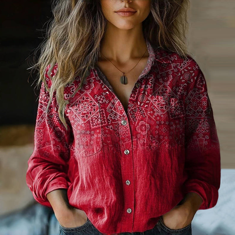 MONICA™ – BLUSA PRIMAVERAL ESTAMPADA VINTAGE