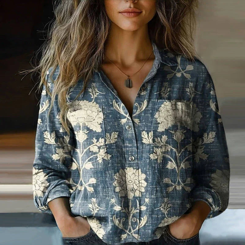 MONICA™ – BLUSA PRIMAVERAL ESTAMPADA VINTAGE