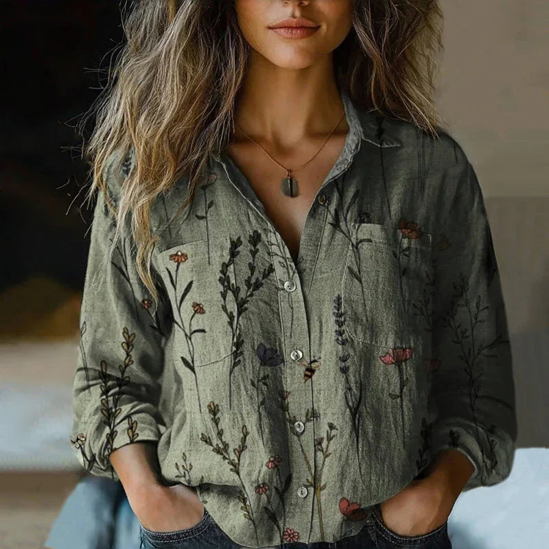 MONICA™ – BLUSA PRIMAVERAL ESTAMPADA VINTAGE