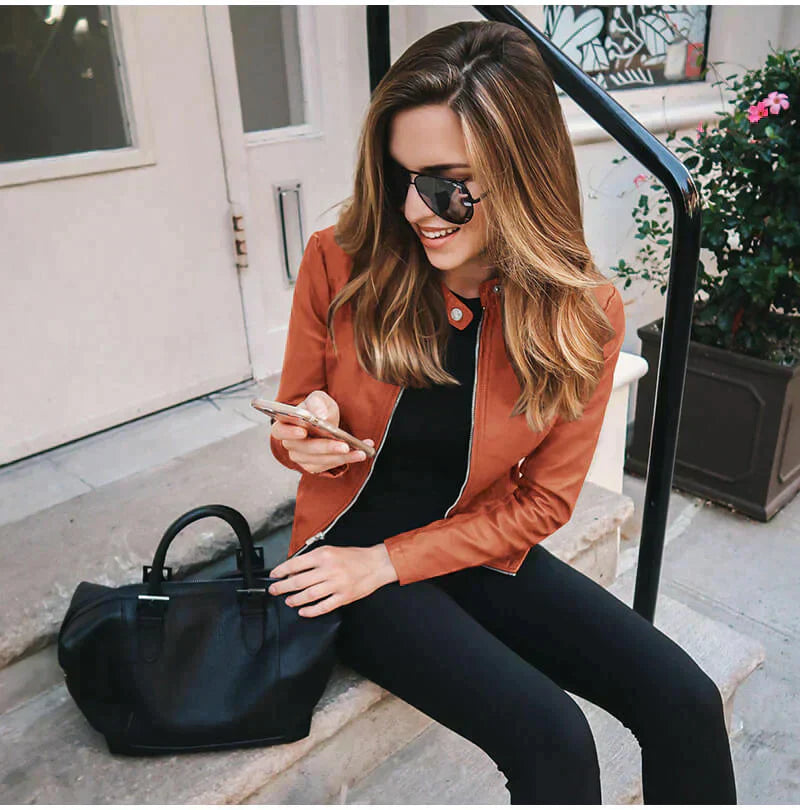 Sophia™ | Chaqueta italiana de cuero