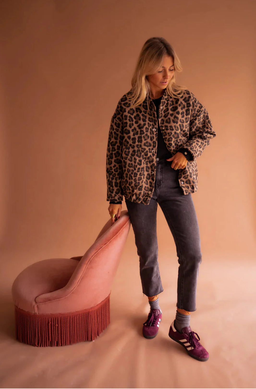 DANIELA | CHAQUETA BOMBER DE LEOPARDO