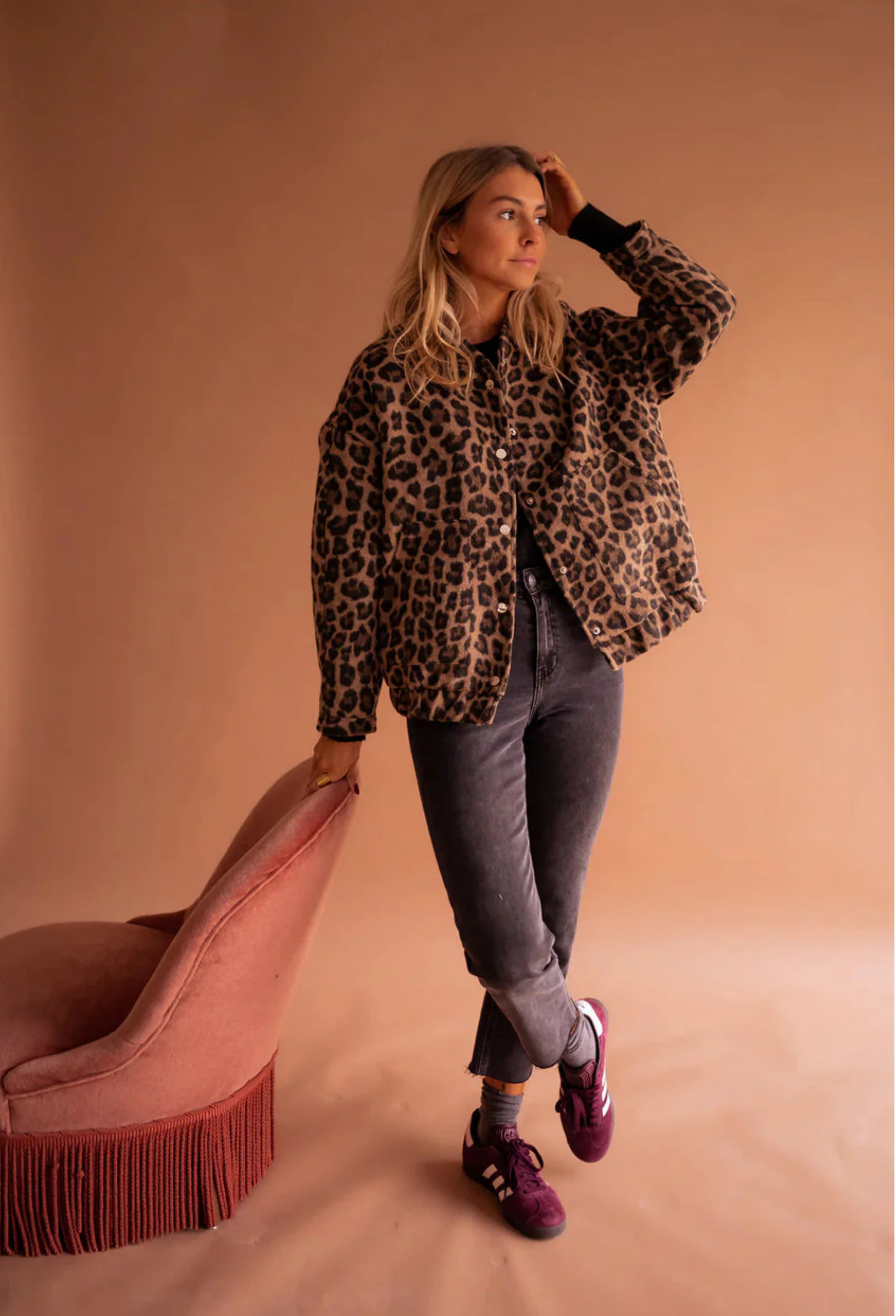 DANIELA | CHAQUETA BOMBER DE LEOPARDO