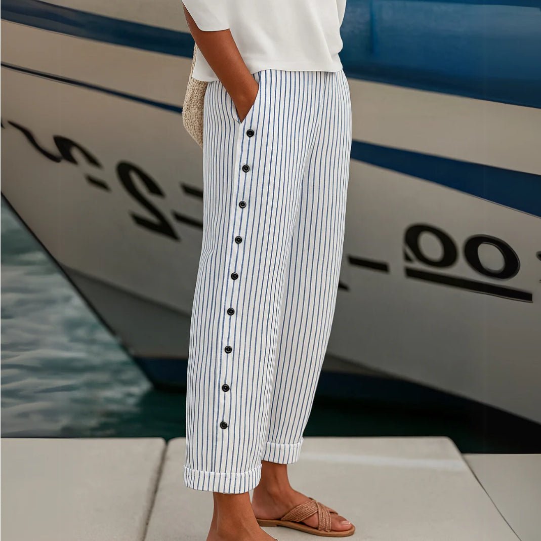 REA | PANTALONES CÓMODOS A RAYAS