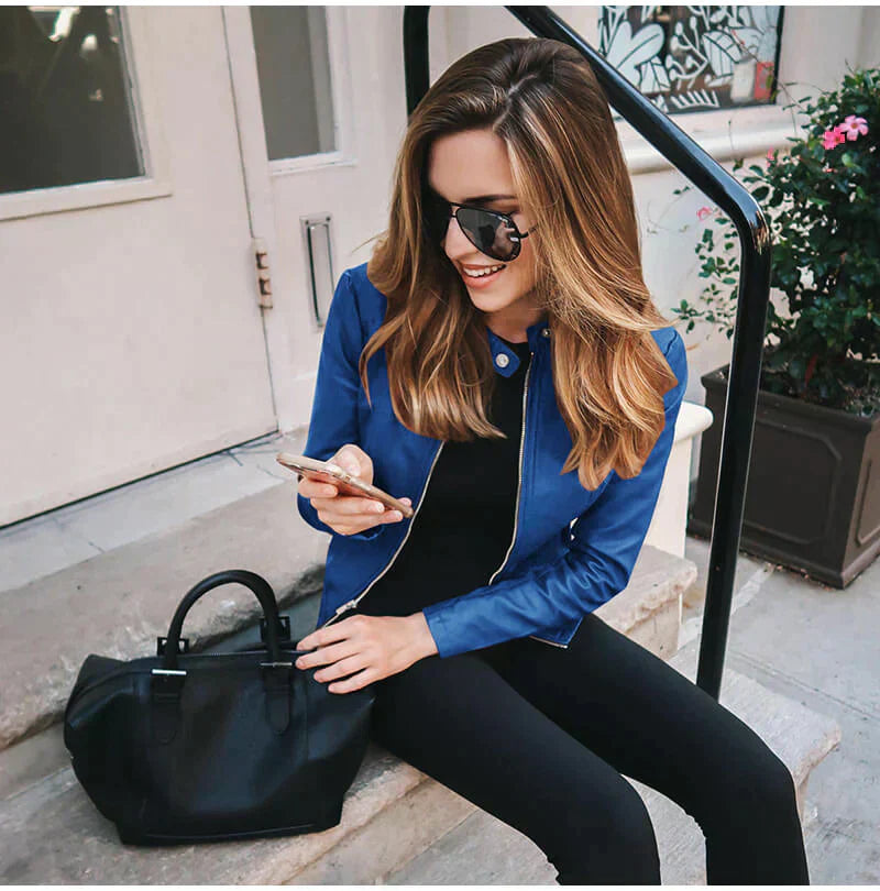 Sophia™ | Chaqueta italiana de cuero