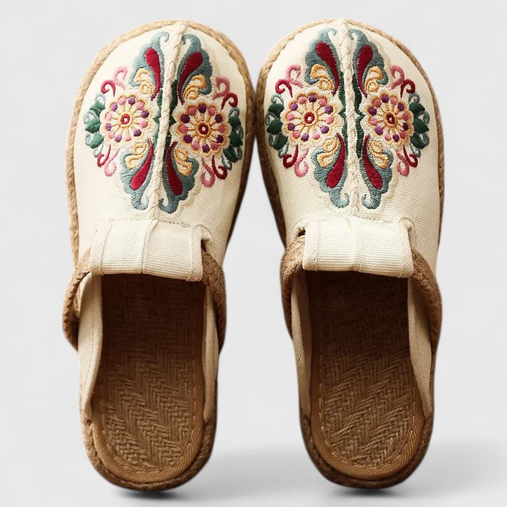 Marousse™ | Mules Florales Hechas a Mano y Súper Cómodas