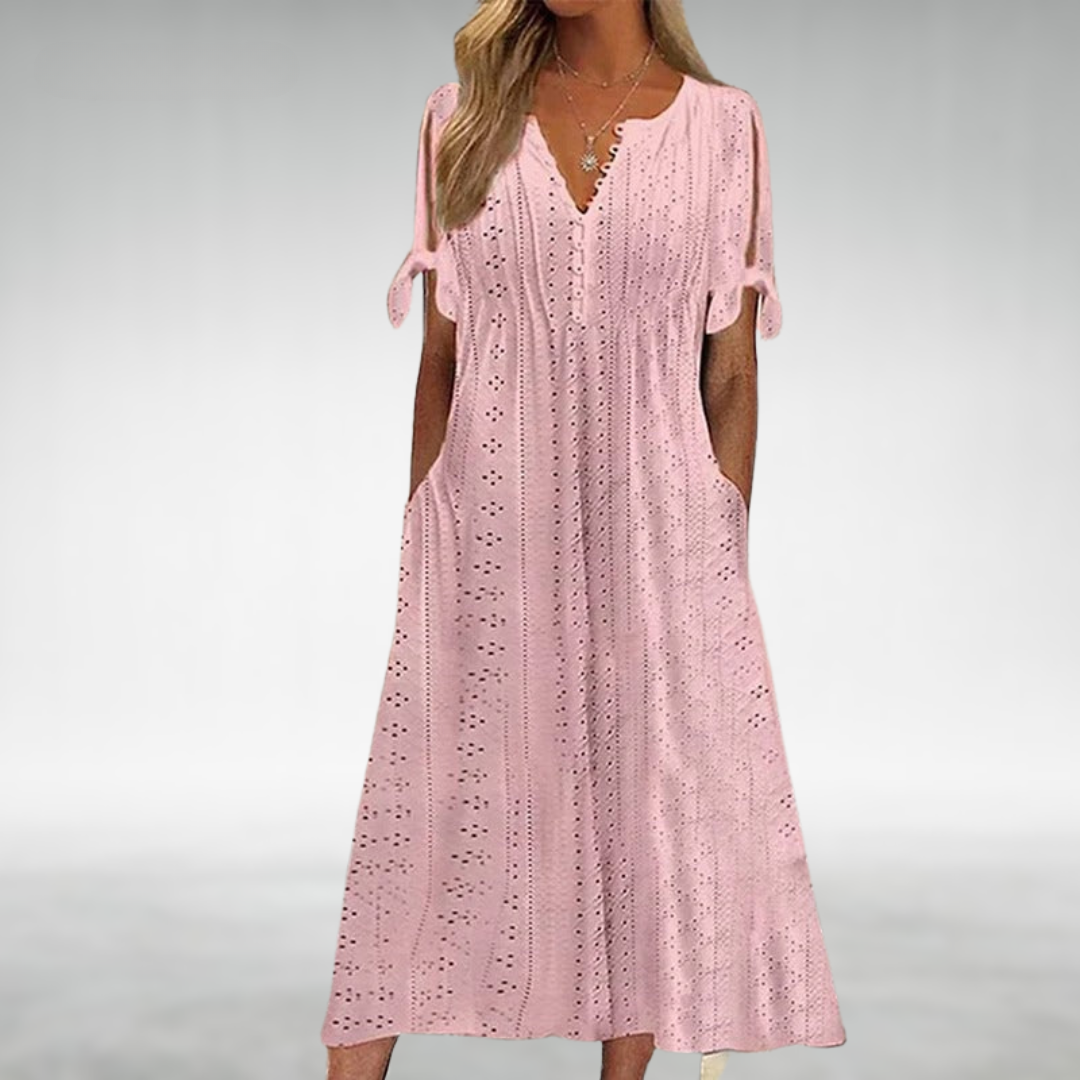 ERMA™ – VESTIDO ELEGANTE Y ATEMPORAL CON ESCOTE EN V