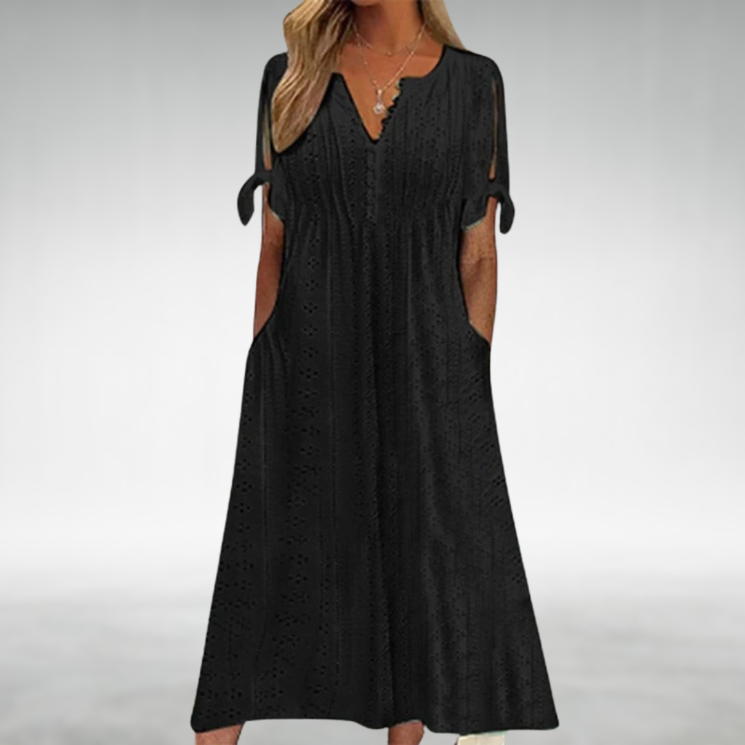 ERMA™ – VESTIDO ELEGANTE Y ATEMPORAL CON ESCOTE EN V