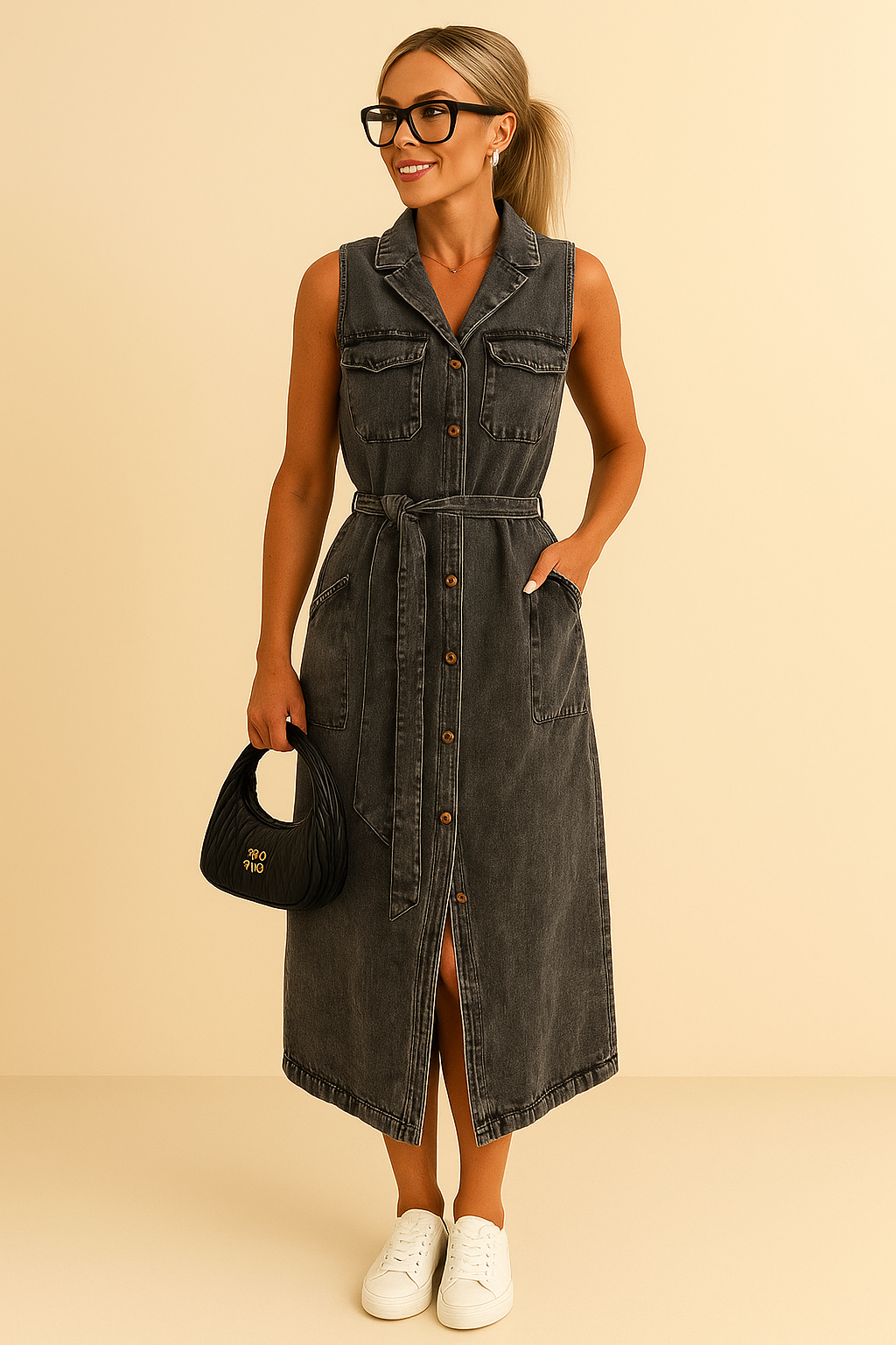 SHANNA - MAXI DENIM DRESS
