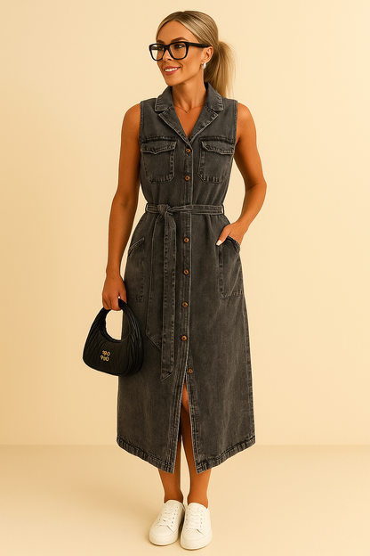 SHANNA - MAXI DENIM DRESS