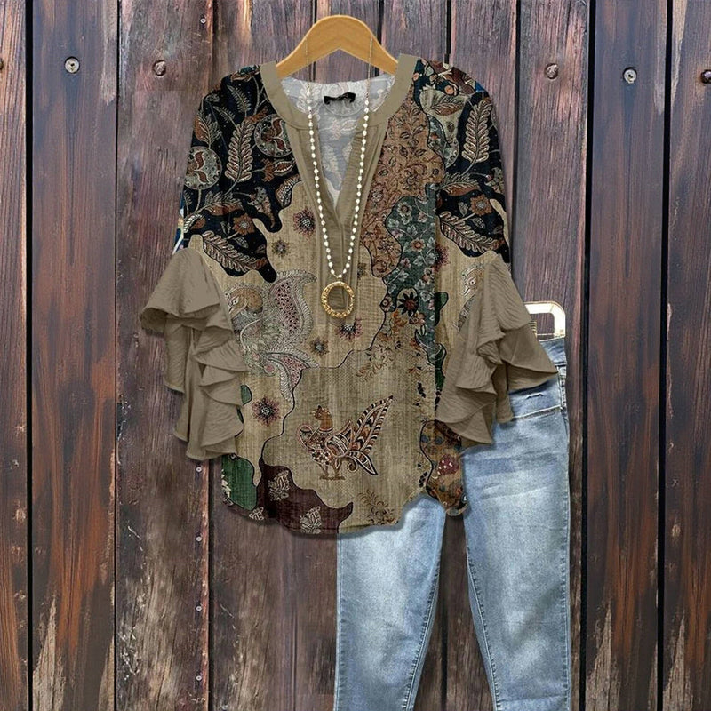 Naomi™ - BLUSA VINTAGE CASUAL CON DISEÑO ELEGANTE