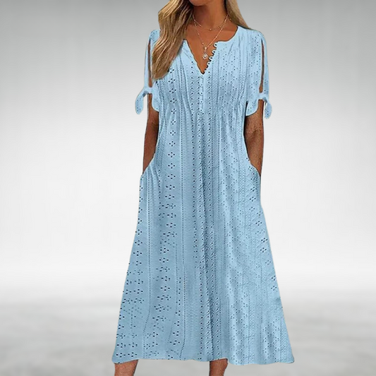 ERMA™ – VESTIDO ELEGANTE Y ATEMPORAL CON ESCOTE EN V