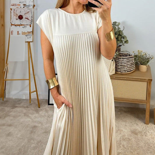 Vestido Justine™ – Elegancia plisada con estilo versátil