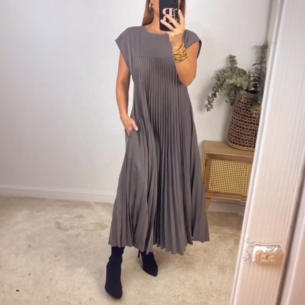 Vestido Justine™ – Elegancia plisada con estilo versátil