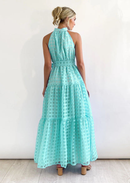 ZERA | PATTERNED FABRIC PUFF SLEEVE MIDI DRESS.