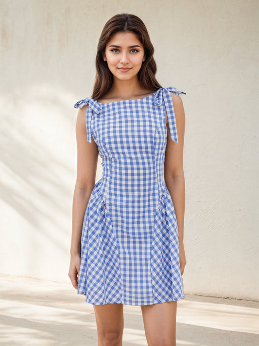 Lora Plaid Dress