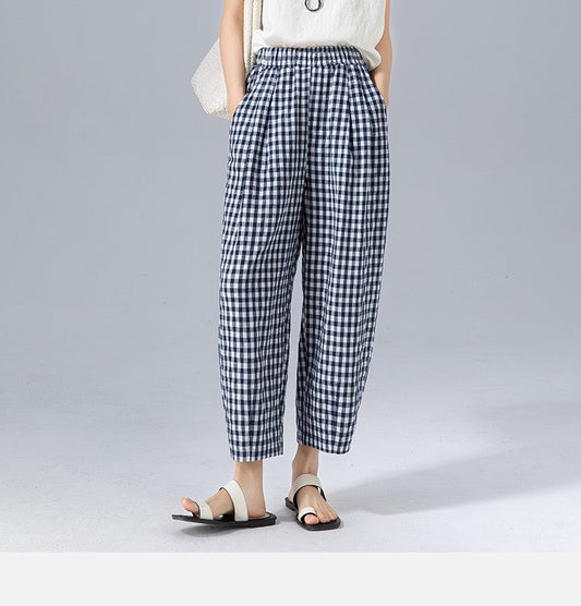 GINGHAM PANTS