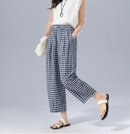 GINGHAM PANTS