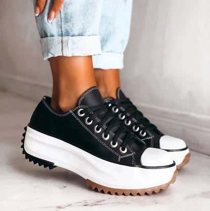 ELISA™ - ZAPATILLAS DE PLATAFORMA DE PIEL CON ESTILO Y COMODIDAD