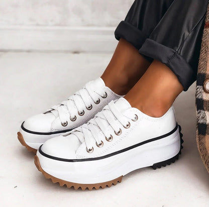 ELISA™ - ZAPATILLAS DE PLATAFORMA DE PIEL CON ESTILO Y COMODIDAD