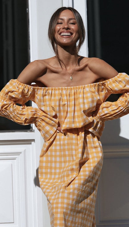 Laura Off-Shoulder Midi Dress