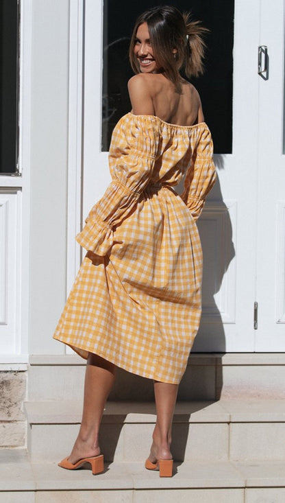 Laura Off-Shoulder Midi Dress