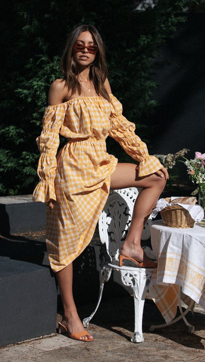Laura Off-Shoulder Midi Dress