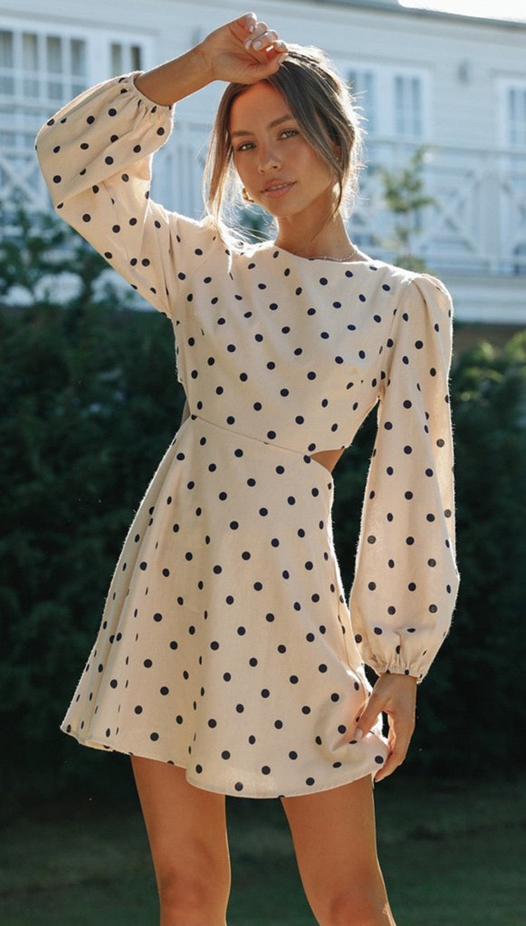 Rose Radiance Puff Sleeve Mini Dress