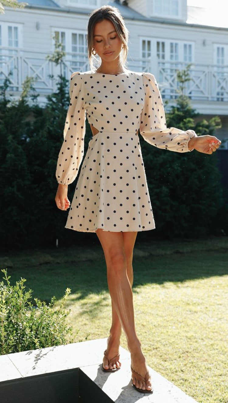 Rose Radiance Puff Sleeve Mini Dress