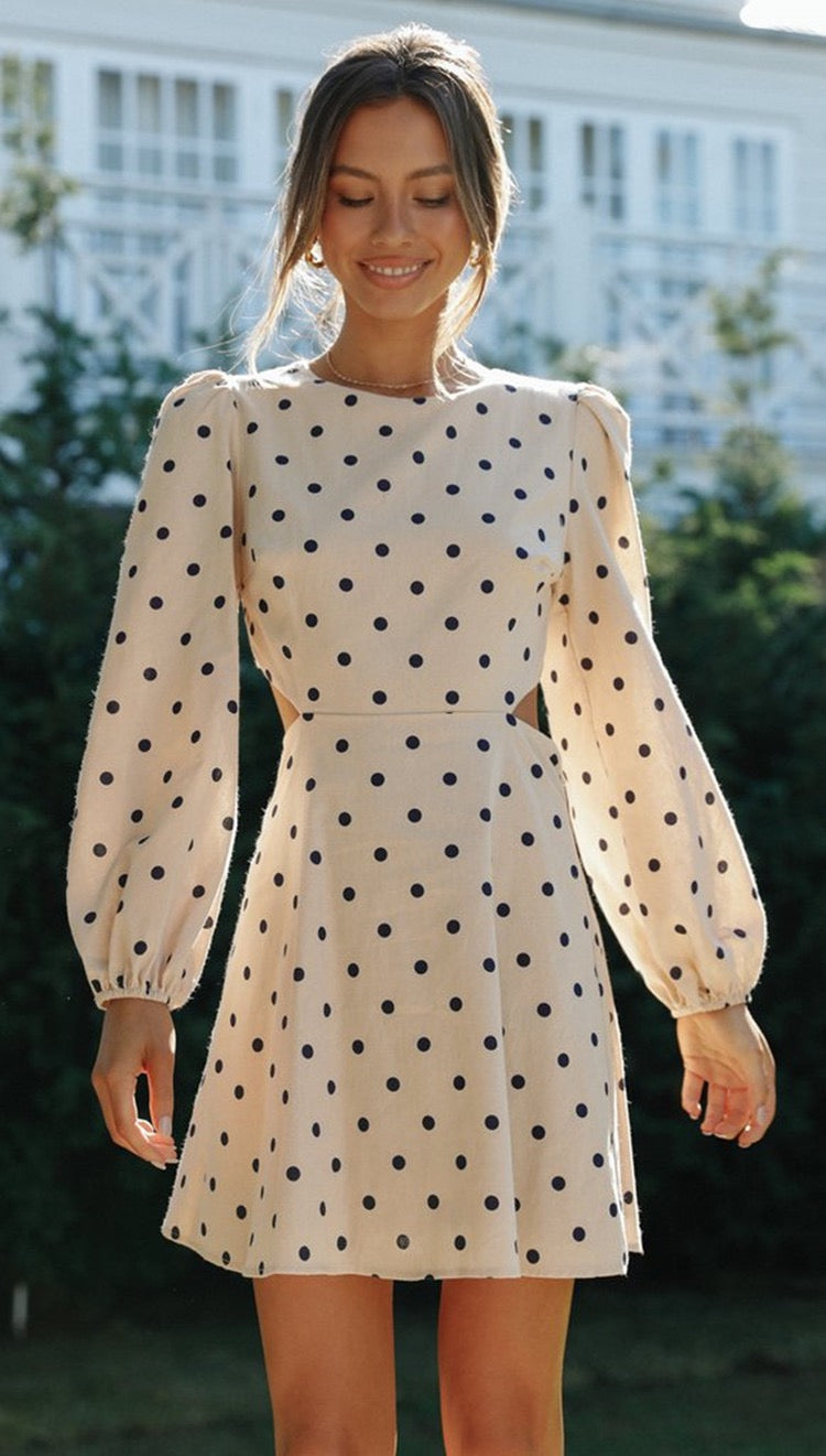 Rose Radiance Puff Sleeve Mini Dress