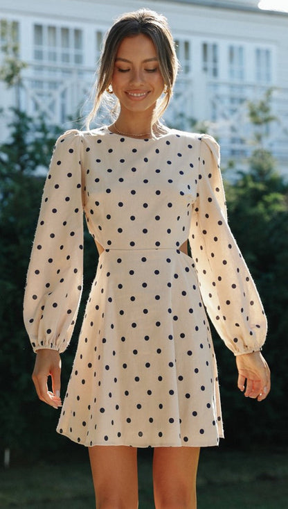 Rose Radiance Puff Sleeve Mini Dress