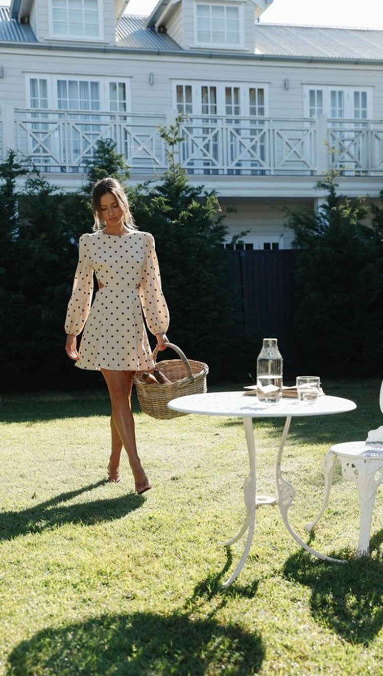 Rose Radiance Puff Sleeve Mini Dress