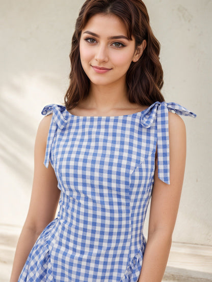 Lora Plaid Dress