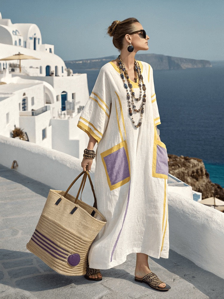 Mykonos Breeze Kaftan Dress