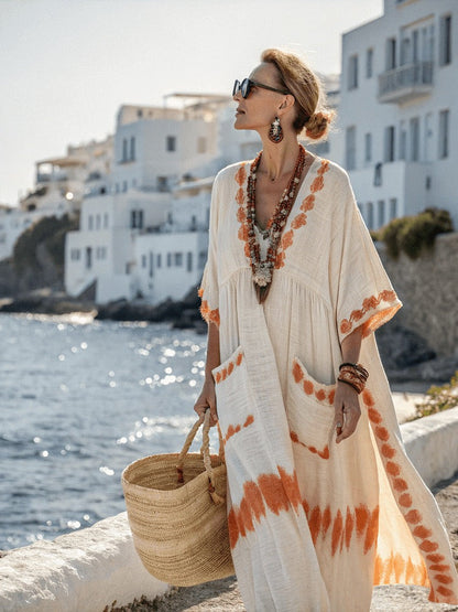 Mykonos Breeze Kaftan Dress