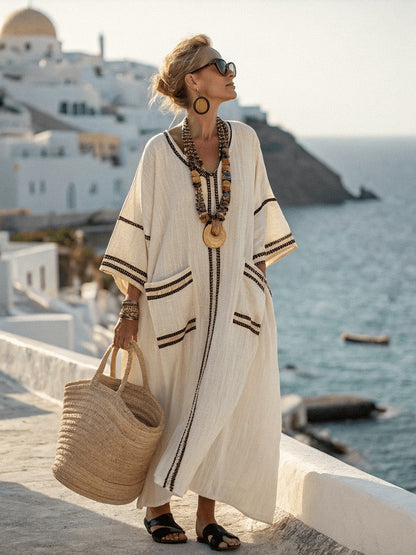 Mykonos Breeze Kaftan Dress