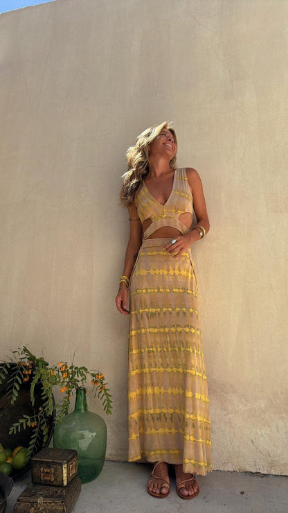 BIANCA - PLUNGE CUT-OUT DRESS