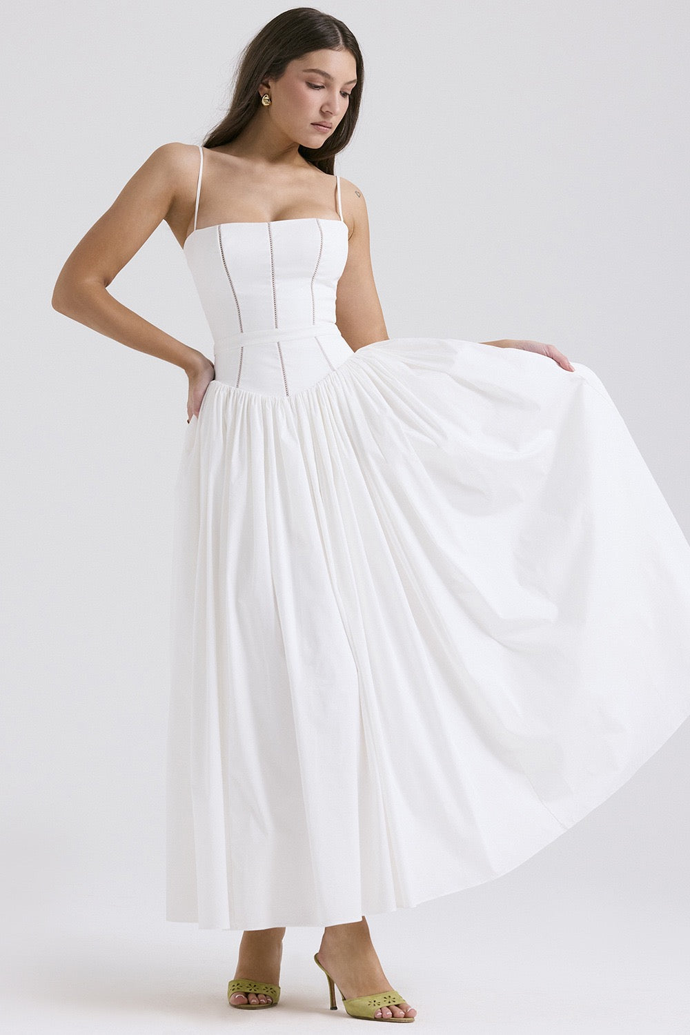 Lilac Garden Corset Maxi Dress