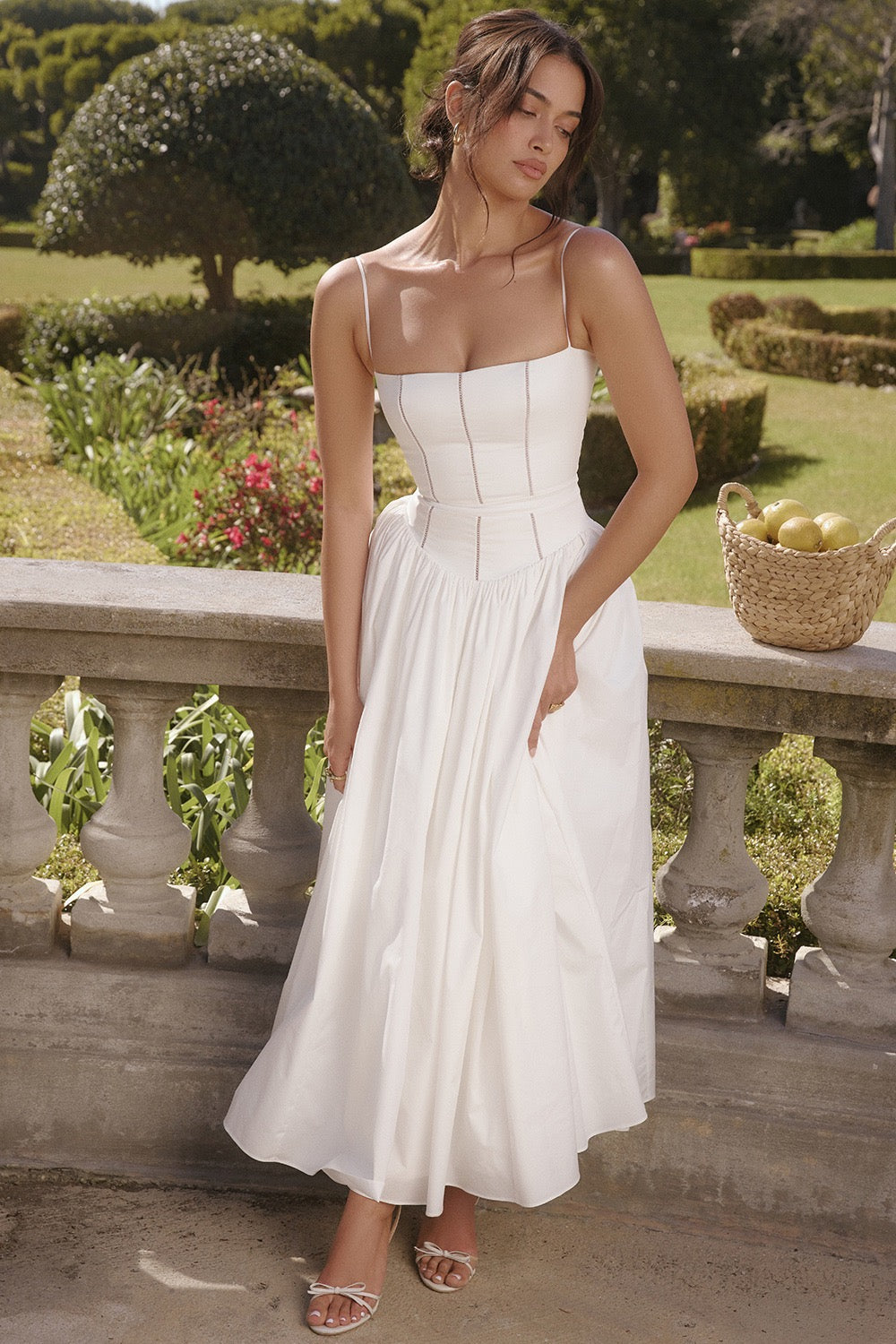 Lilac Garden Corset Maxi Dress