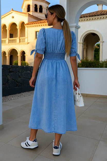 THE ELIRAIME - MAXI DENIM DRESS
