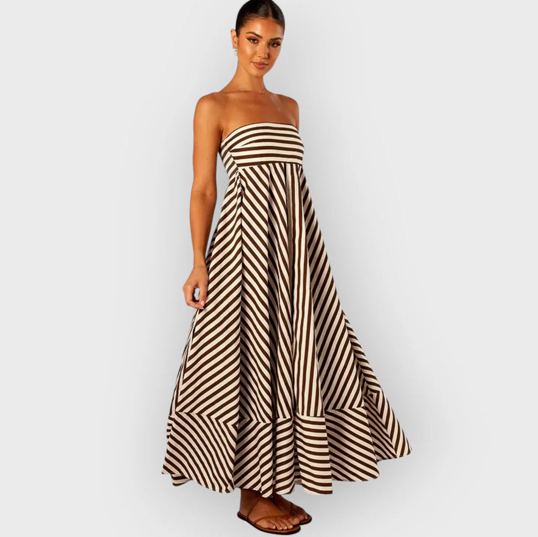 NOCTURNAL CHARM RUCHED MAXI DRESS