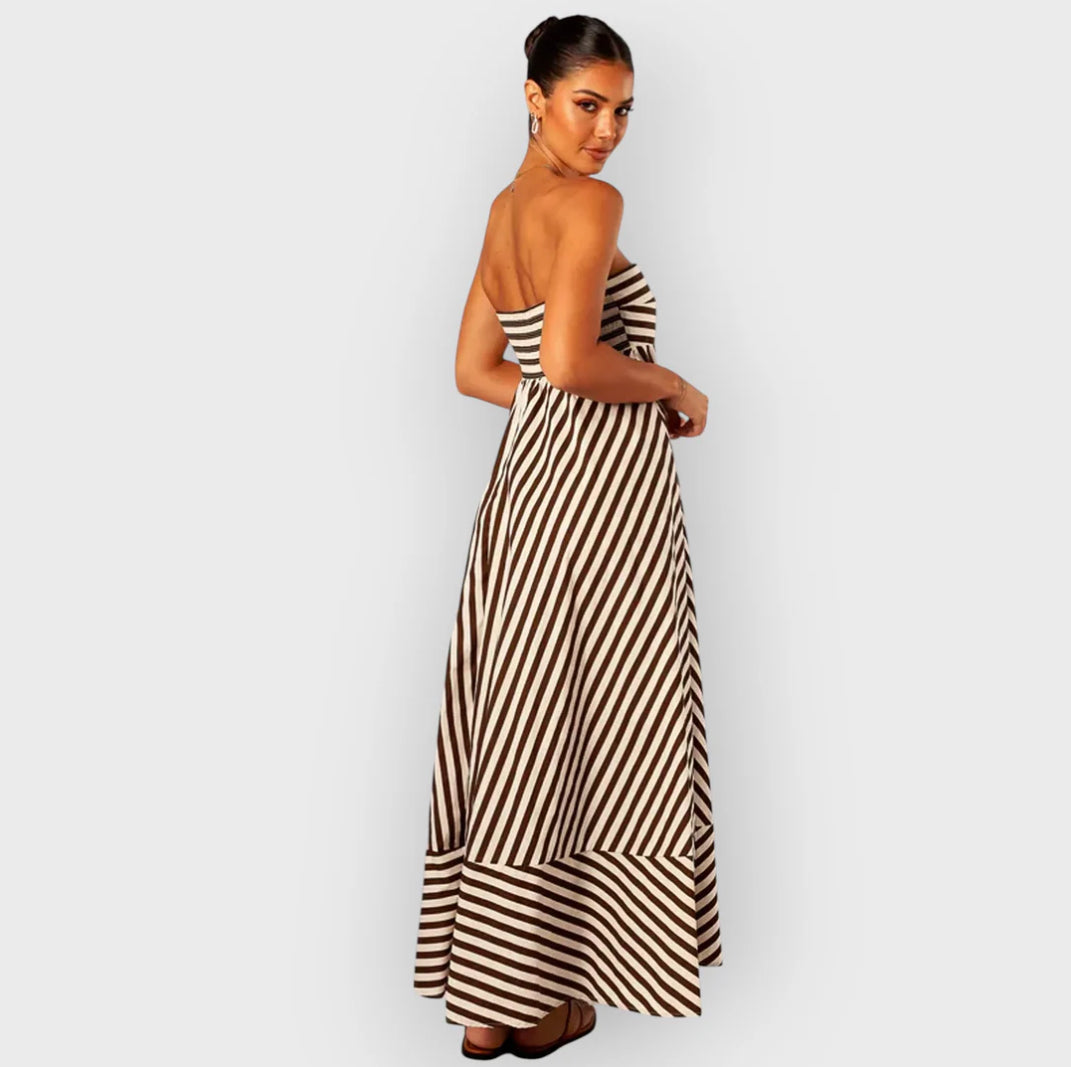 NOCTURNAL CHARM RUCHED MAXI DRESS