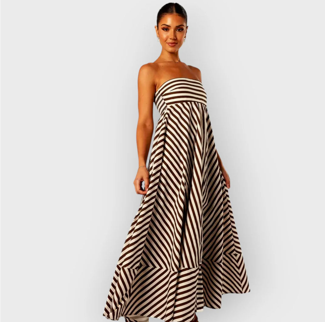 NOCTURNAL CHARM RUCHED MAXI DRESS