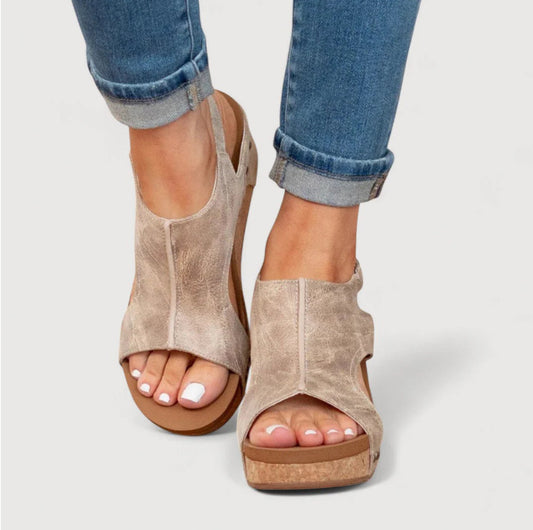 ANNE | SANDALIAS DE CUÑA CON PLATAFORMA