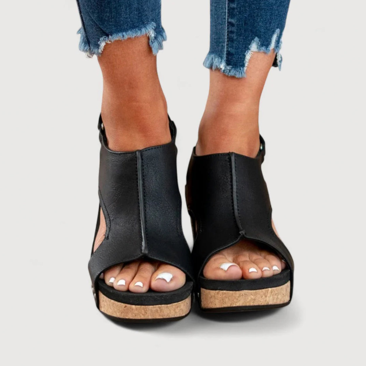 ANNE | SANDALIAS DE CUÑA CON PLATAFORMA