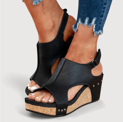 ANNE | SANDALIAS DE CUÑA CON PLATAFORMA