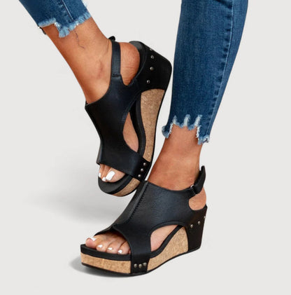 ANNE | SANDALIAS DE CUÑA CON PLATAFORMA