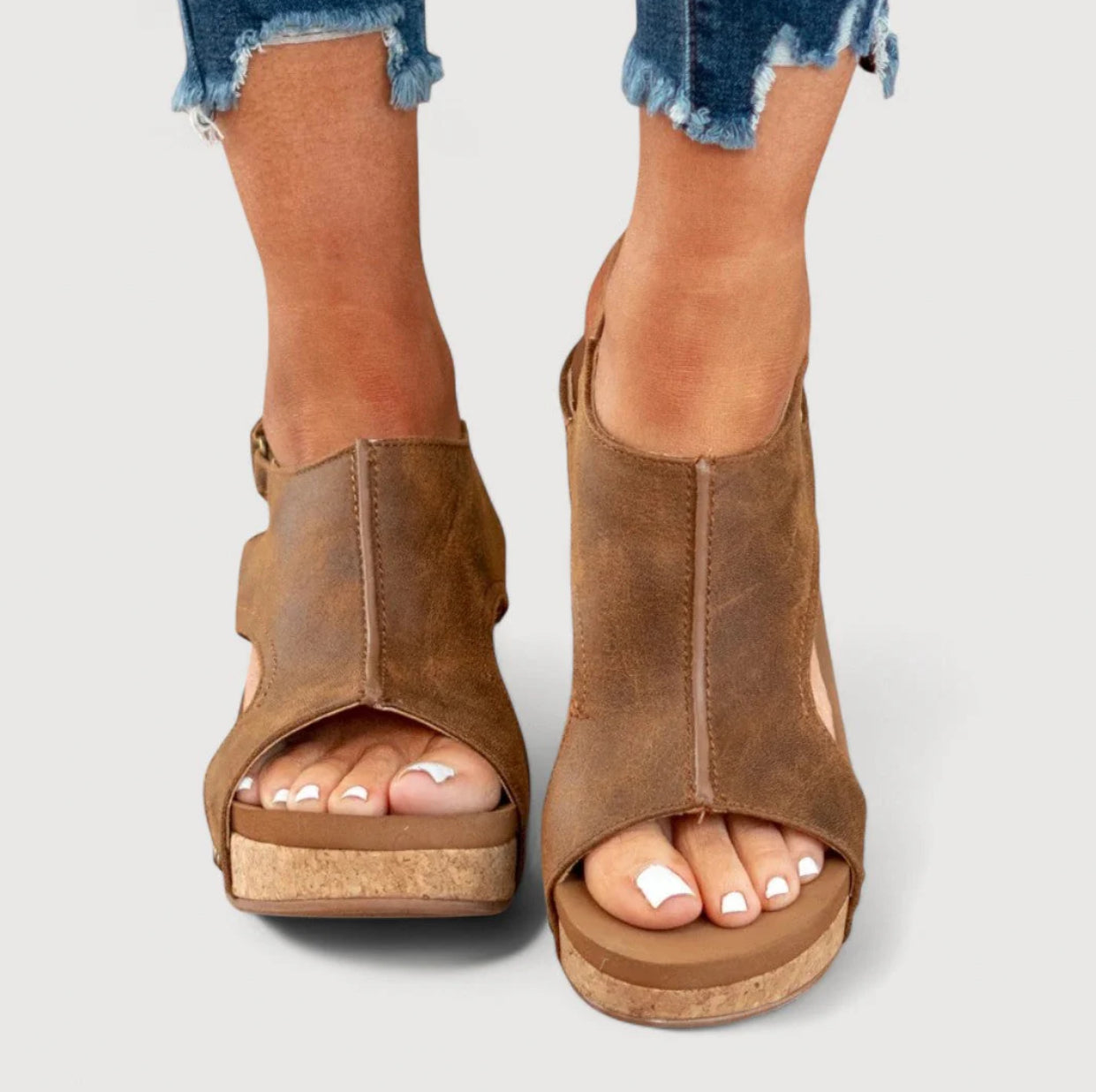 ANNE | SANDALIAS DE CUÑA CON PLATAFORMA