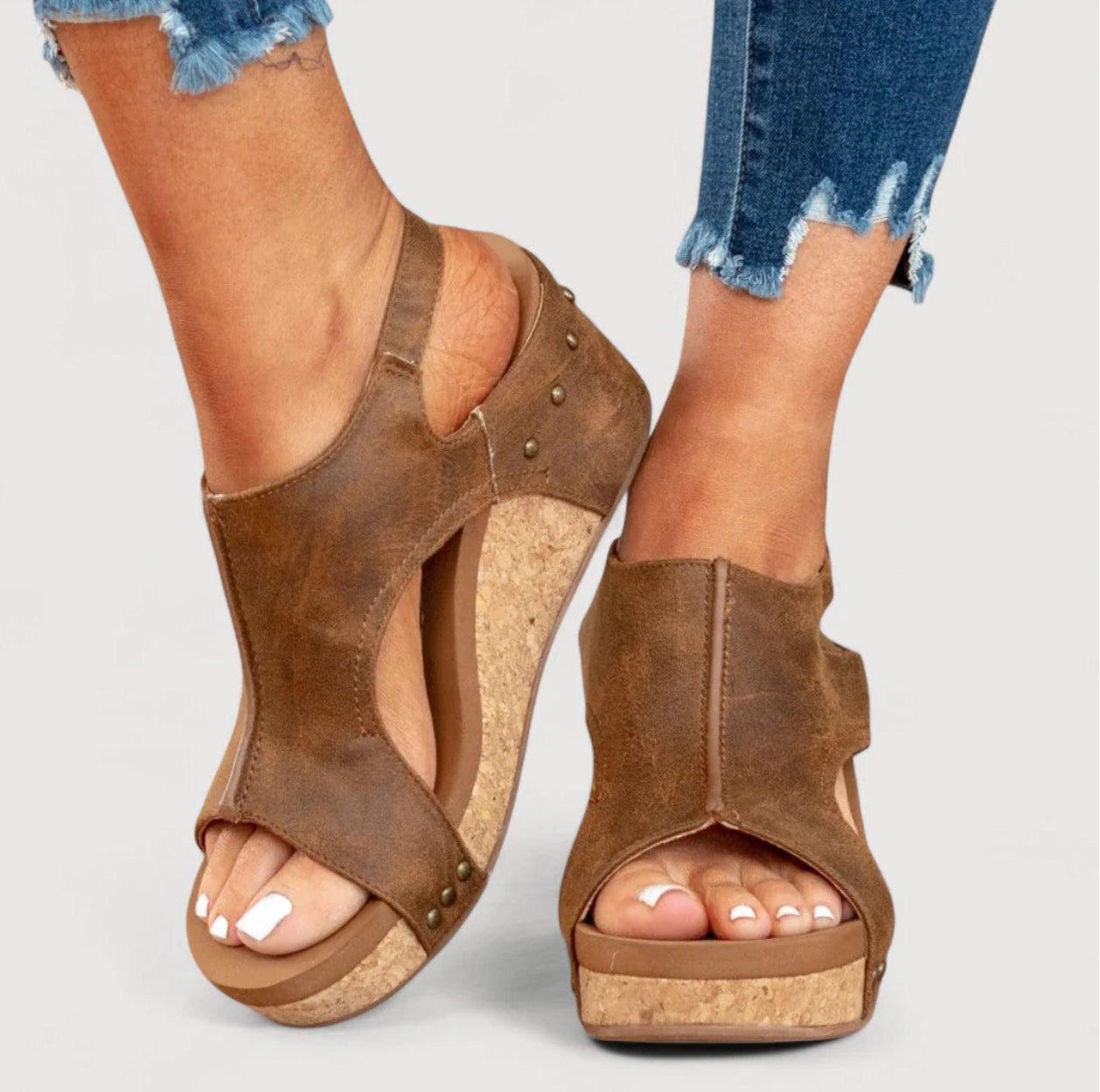 ANNE | SANDALIAS DE CUÑA CON PLATAFORMA