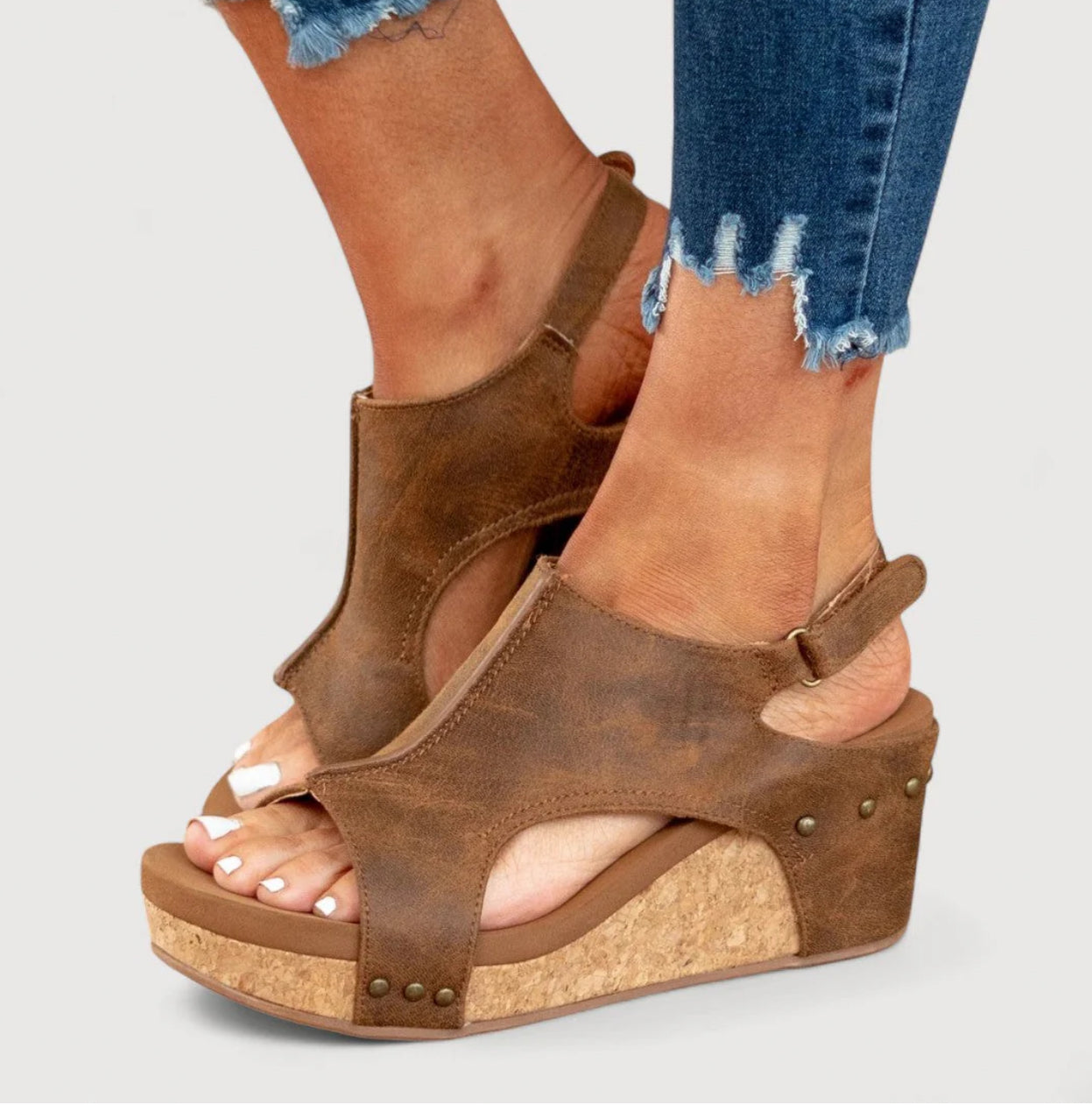 ANNE | SANDALIAS DE CUÑA CON PLATAFORMA