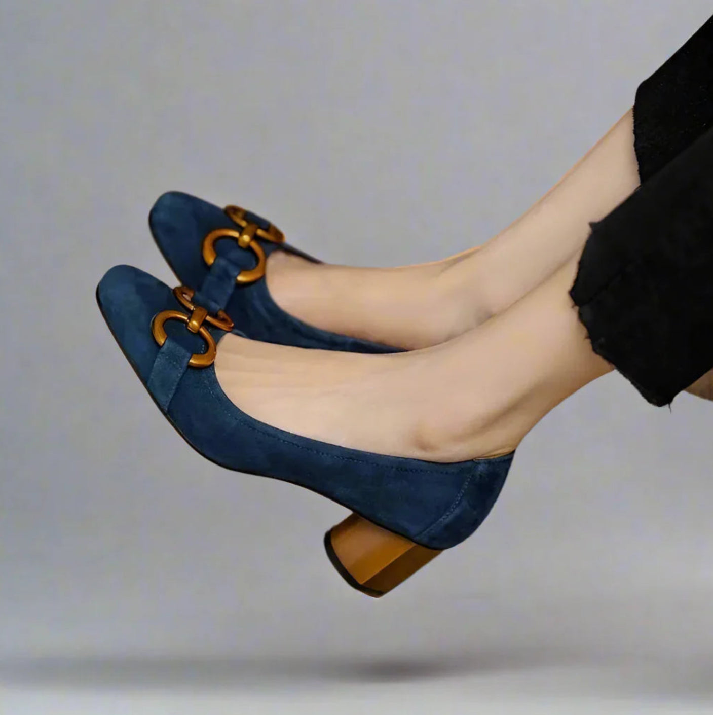 Estelle | Suede Buckle Pumps